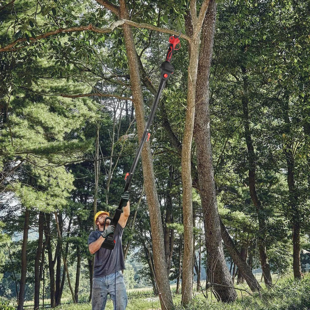 3‑in‑1 Brushless Telescoping Pole Chainsaw | Electric Pruner, Hedge Trimmer & Scissors