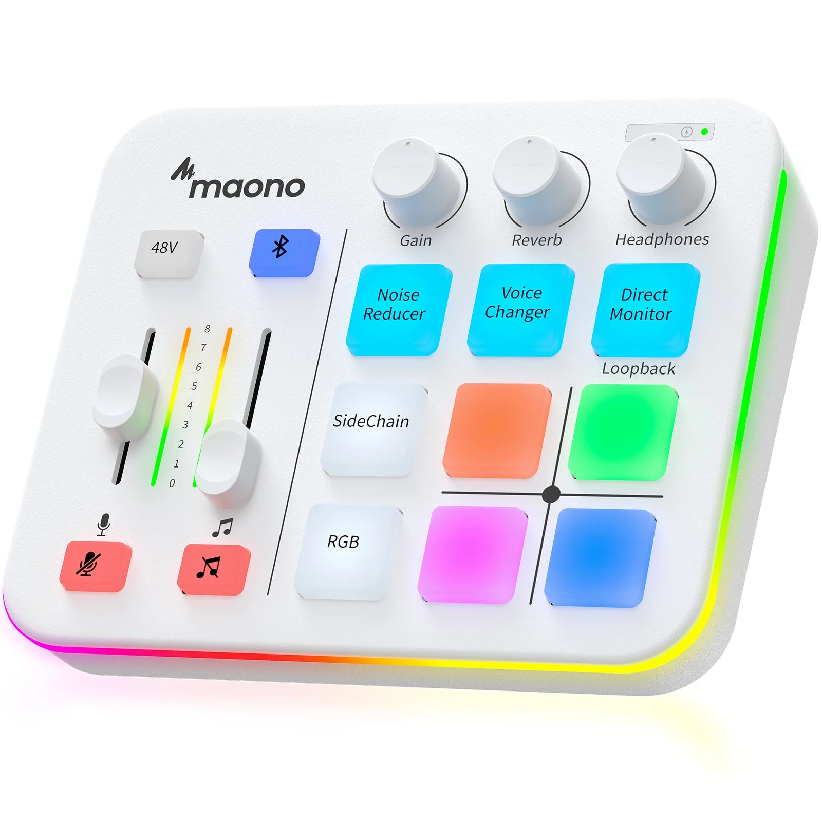Maono G1 NEO – Gaming Audio Interface | 4‑Channel Mixer, Custom Sound Effects, RGB Lighting, XLR Input for Streaming & Podcasting