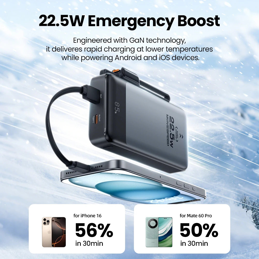 MOVESPEED MSP17 Power Bank 10000mAh 2-in-1 with Folding EU Plug