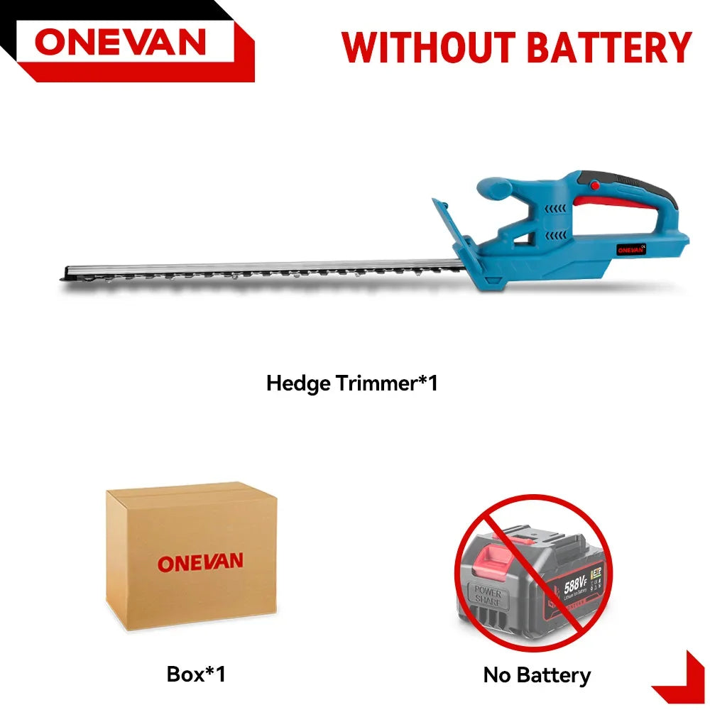 ONEVAN 20" Electric Hedge Trimmer | 3000W, 20,000 RPM, Cordless Landscaping Pruner