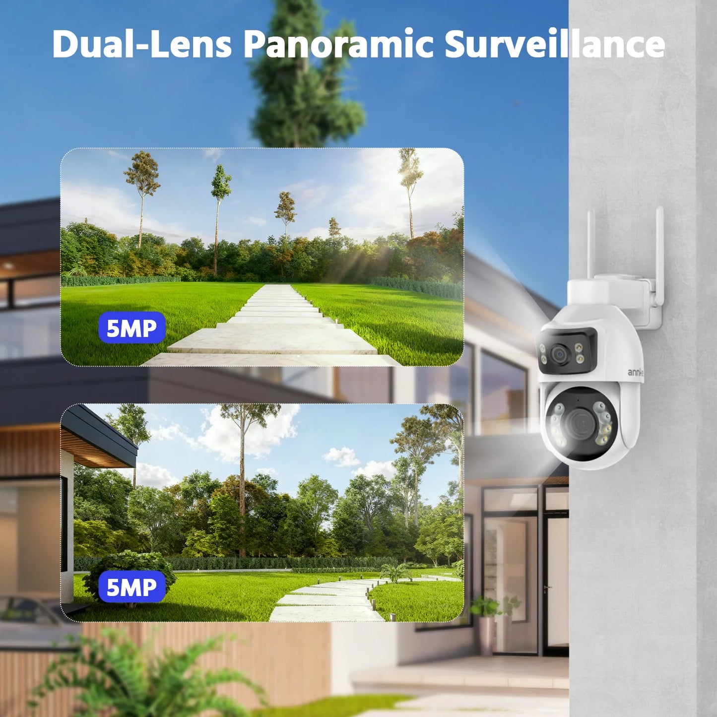 ANNKE WCD1012 10MP Dual‑Lens PTZ Camera | 12× Zoom, AI Tracking, WiFi