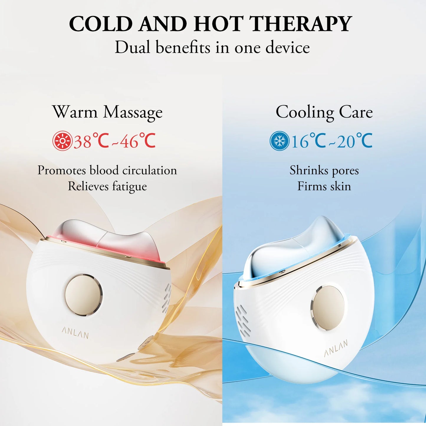 ANLAN Electric Guasha | EMS Lifting, Hot/Cold, Anti‑Aging Face Massager