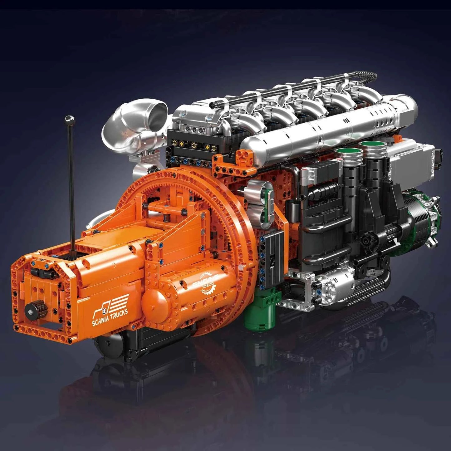 Mould King 10200 Motorized Heavy Truck Engine & Transmission Building Set - Limetastore