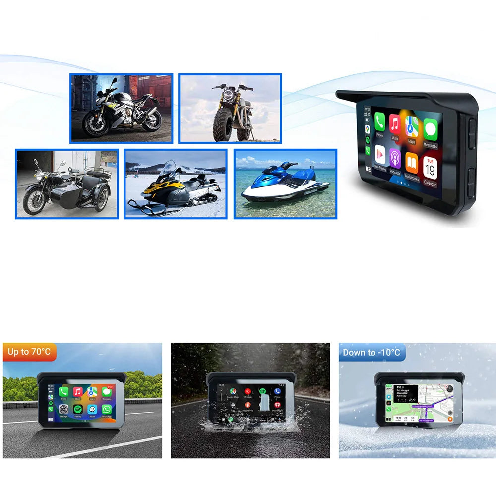 Lite C5 SE Motorcycle CarPlay Android Auto Waterproof Display