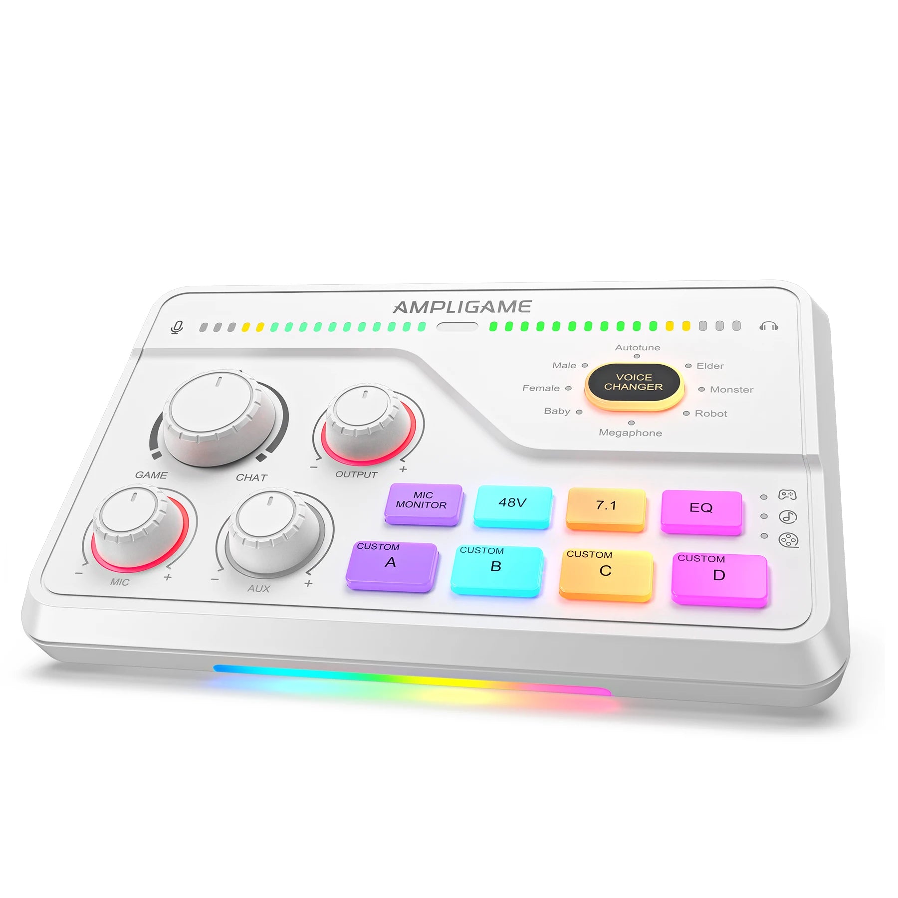FIFINE SC8 RGB Audio Mixer | XLR Preamp & Voice Changer for Streaming