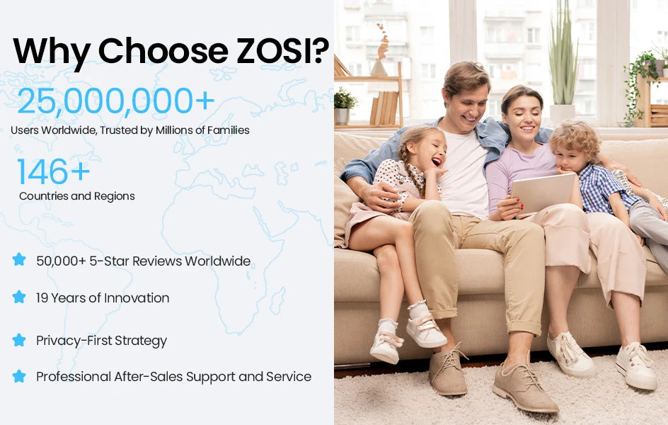 ZOSI 2K Wi‑Fi 6 Security Camera System – 3MP Indoor/Outdoor Wireless IP Cameras with 2‑Way Audio