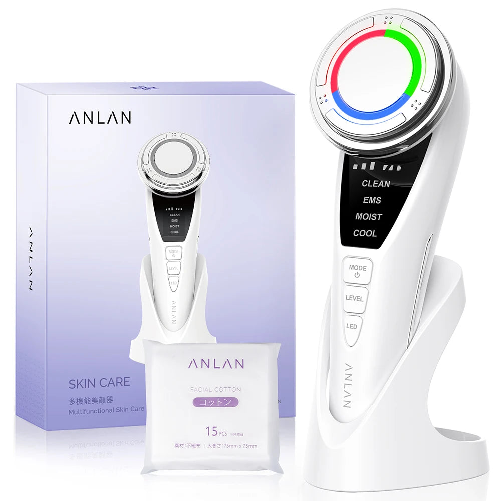 ANLAN EMS Facial Massager Pro Face Lifting Skin Rejuvenation Cold Compress Deep Cleaning Anti-aging Skincare Beauty Device - Limetastore