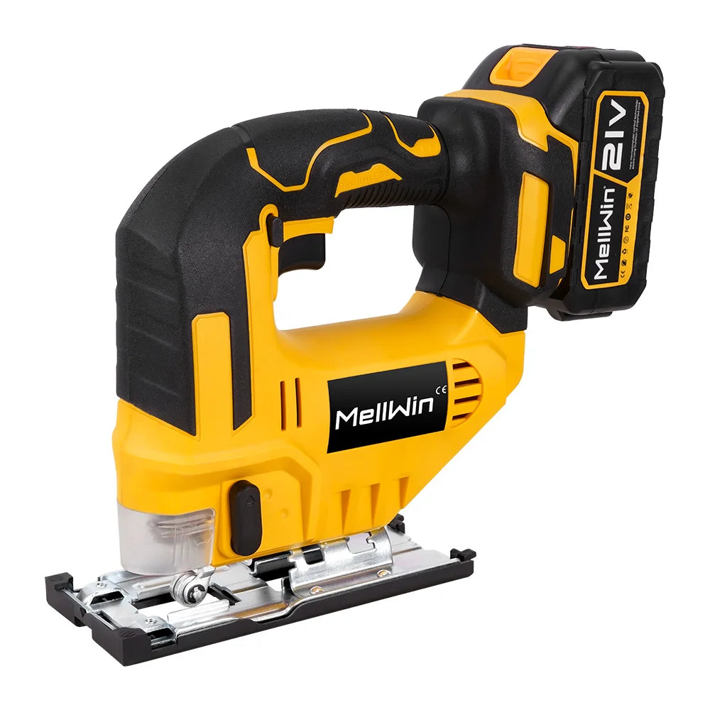 MELLWIN 3500RPM Cordless Electric JigSaw 31 Blade Wireless Curve Saw Multi-function Woodworking Tool For Makita 18V Battery Pin - Limetastore