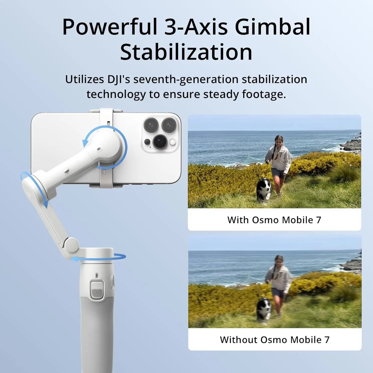 DJI Osmo Mobile 7 / Mobile 7P – 3‑Axis Smartphone Gimbal Stabilizer for Smooth Cinematic Video