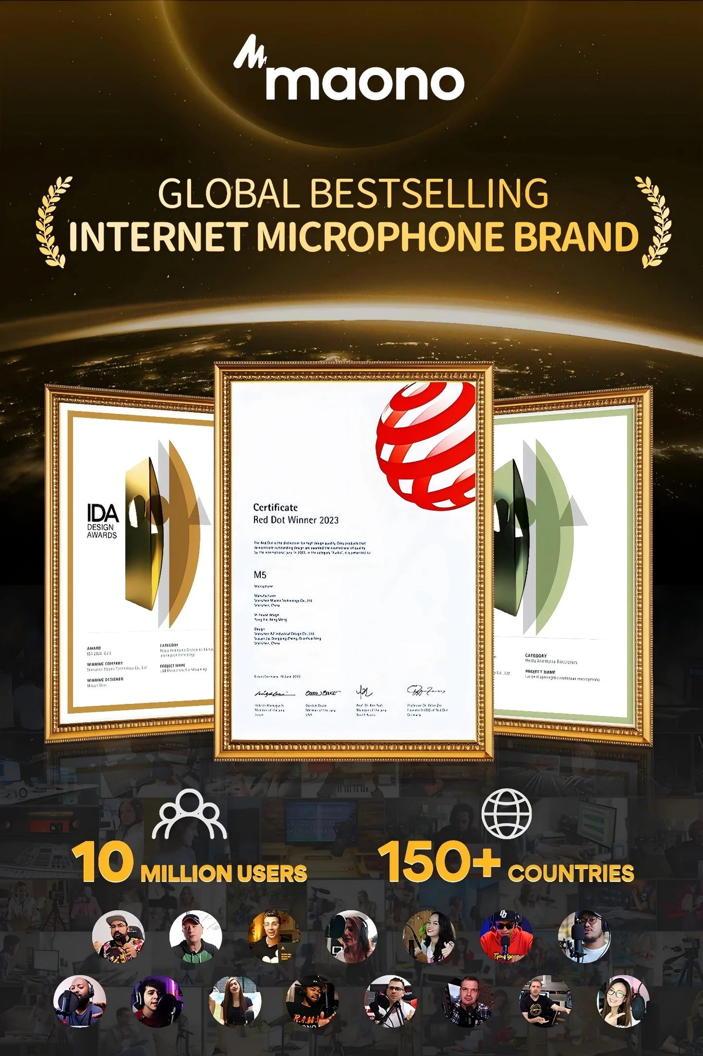 Maono PD200WS – Hybrid Wireless XLR/USB Dynamic Microphone | Podcast, Gaming & Live‑Streaming Mic for Phone, PC & Studio Recording