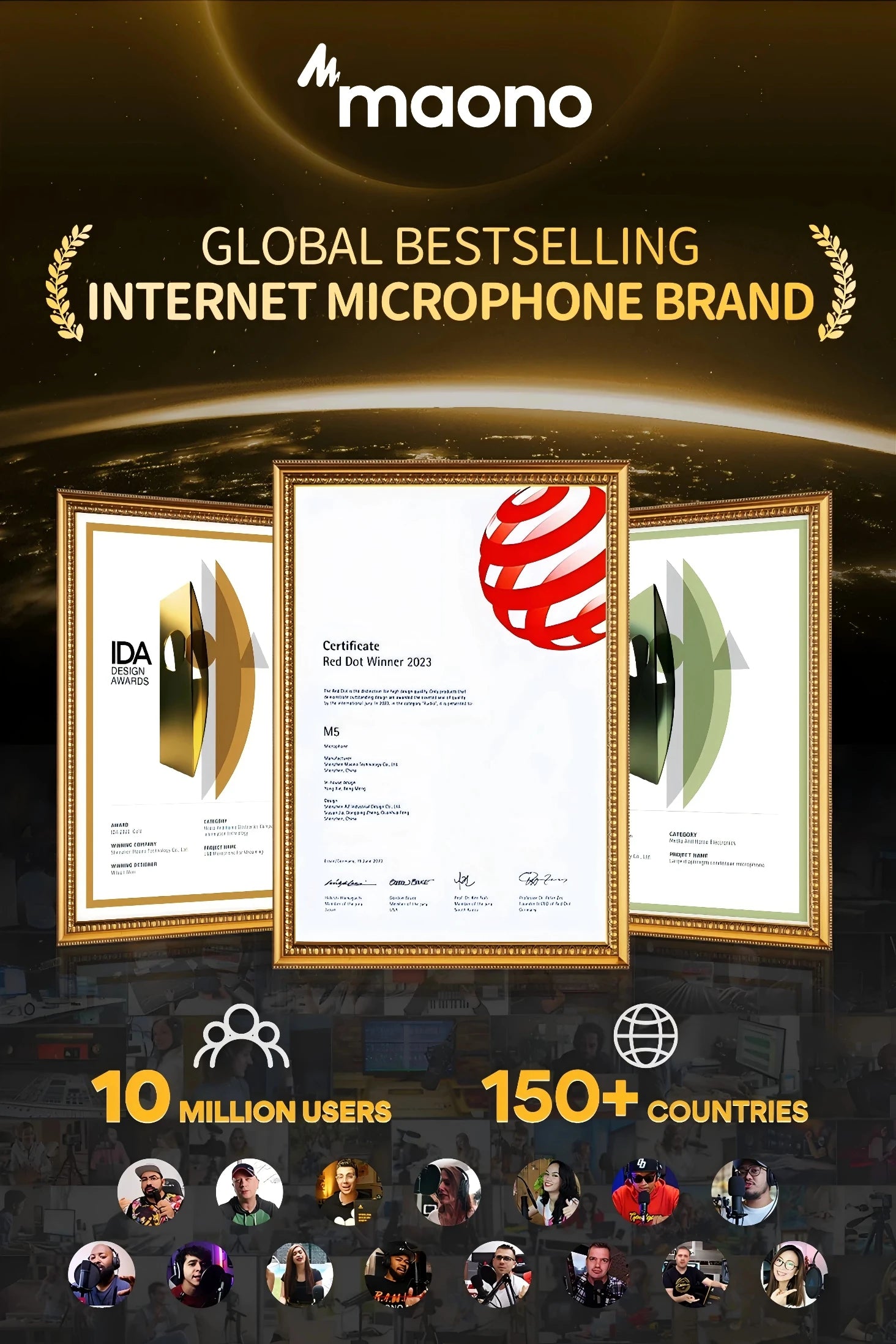 Maono PD200WS – Hybrid Wireless XLR/USB Dynamic Microphone | Podcast, Gaming & Live‑Streaming Mic for Phone, PC & Studio Recording