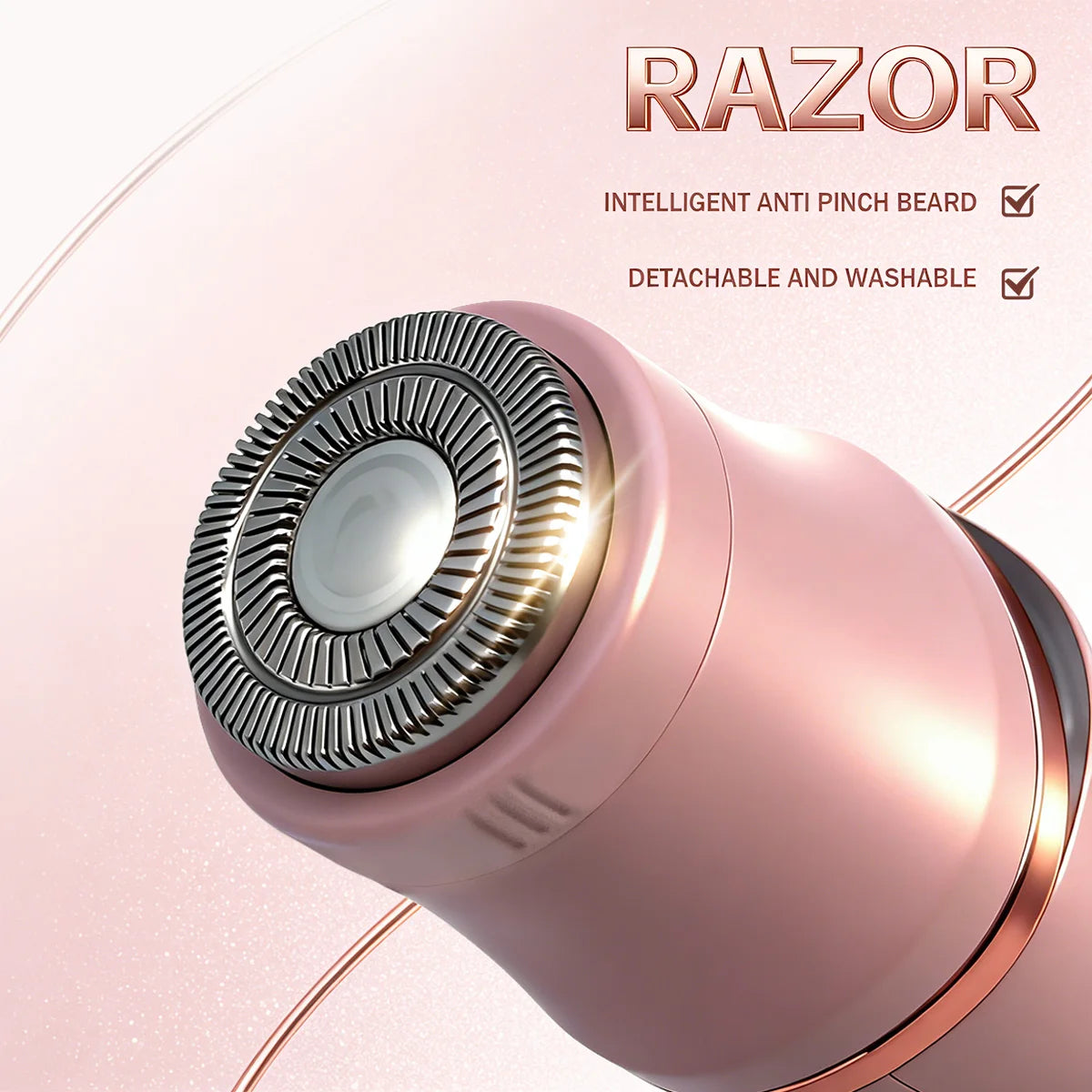 VGR Hair Remover Professional Hair Trimmer Electric Shaver Bikini Leg Body Waterproof IPX7 Nose Trimmer Epilator for Women V-763