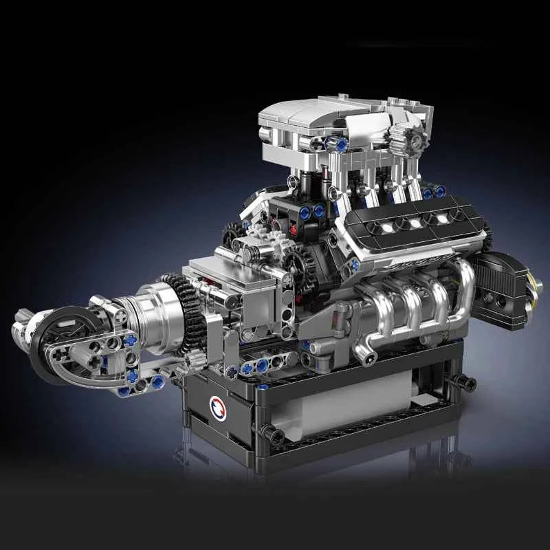 Mould King 10206 Motorized MCL Sport Car V8 Engine Building Set - Limetastore