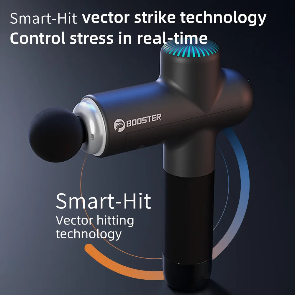 Booster Smart‑Hit Massage Gun – Electric Neck & Body Massager | Deep‑Tissue Fascia Gun