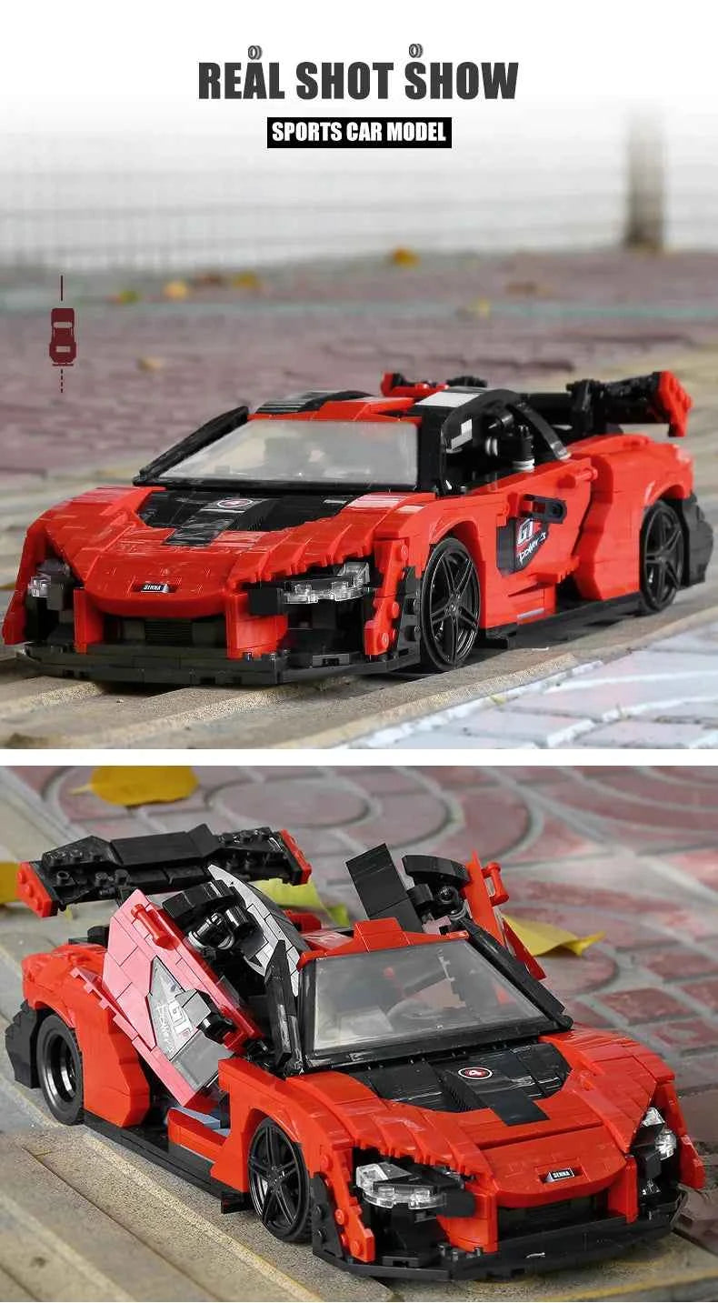 Mould King 10007 Red Sport Racing Car - Limetastore