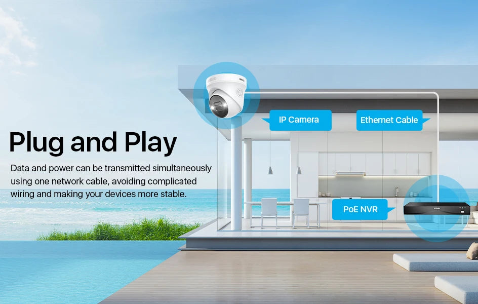 ZOSI 4K 8MP PoE Security Camera System – 32CH Dual‑Disk NVR with 4TB Storage | AI Detection