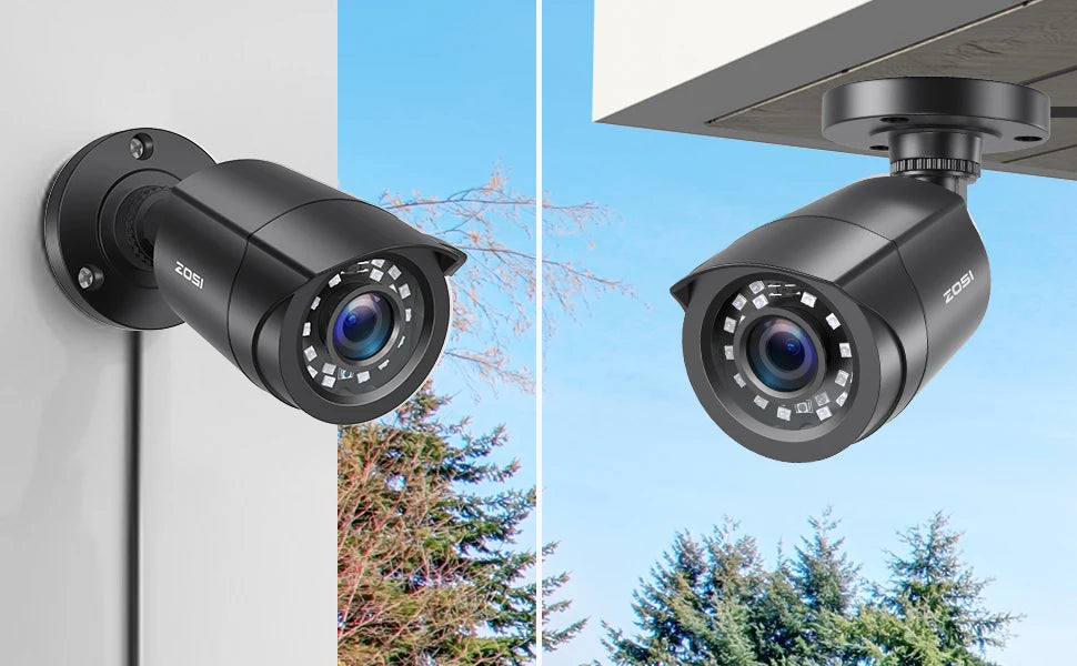 ZOSI 8CH 1080P CCTV Security System – 5MP Lite H.265+ DVR with 2/4/6/8× 2MP Outdoor Night Vision Cameras