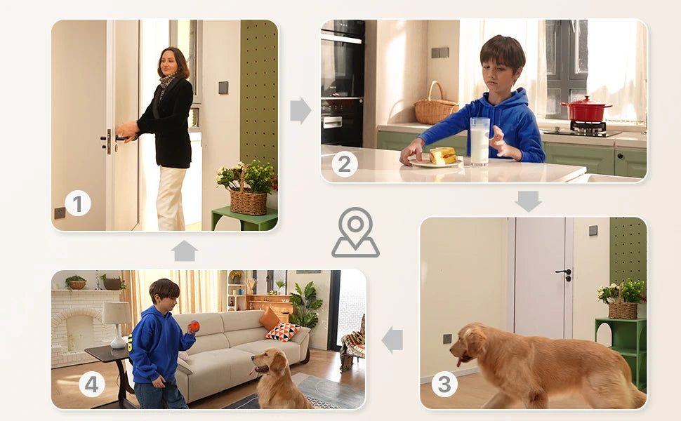 ZOSI 360° PTZ Smart Home Security Camera – Auto‑Tracking Indoor WiFi Baby & Pet Monitor with AI Detection & HD Night Vision