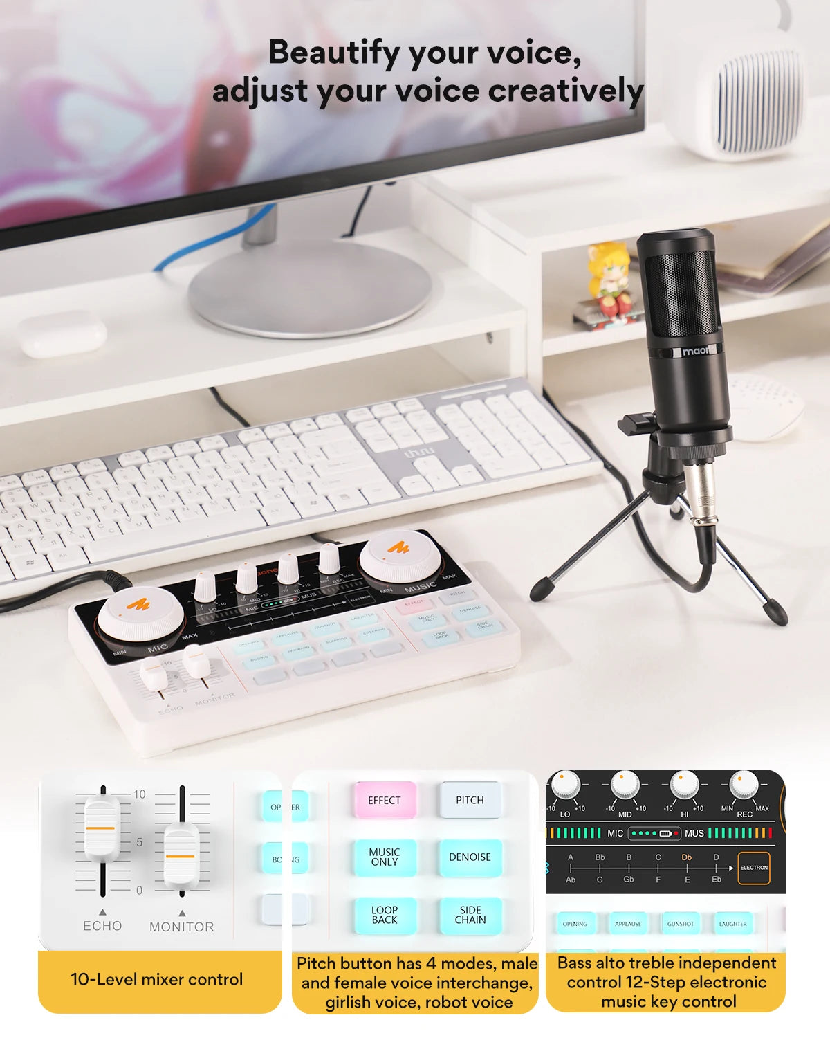 Maono AM200‑S1 Sound Card & Microphone Set | All‑in‑One Streaming Studio