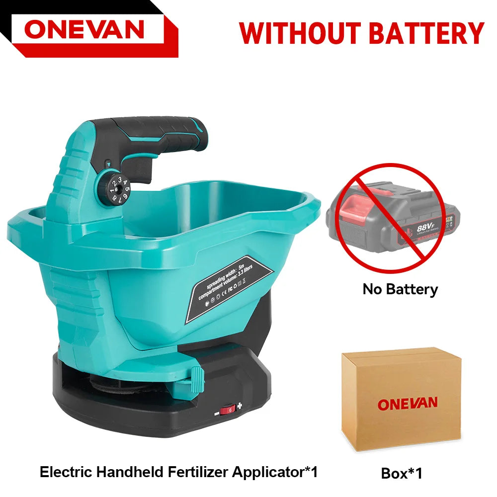 ONEVAN 8Gears Electric Seeder Landscape Power Tool Large Capacity Small Seeder Integrated Machine For makita 18v battery pin