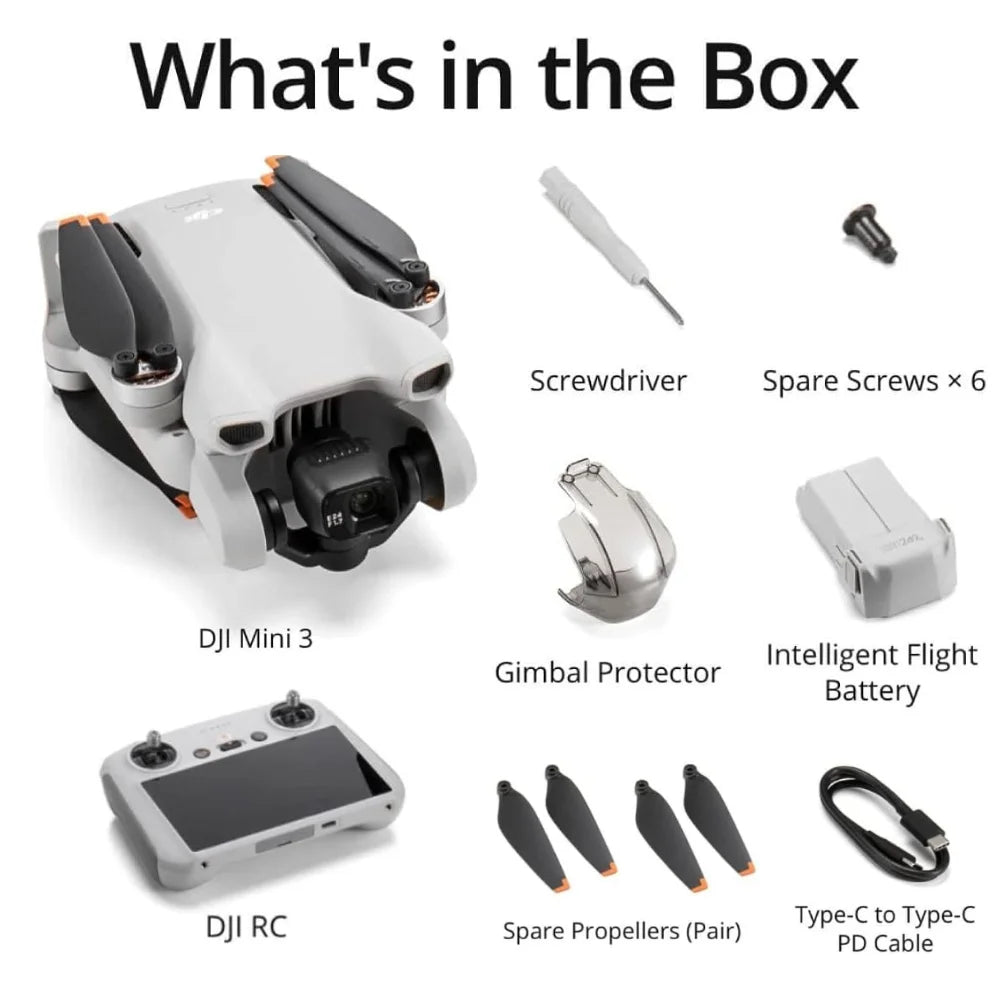 DJI Mini 3 Lightweight RC Drone with RC‑N1 – 4K HDR Video, 10 km Transmission