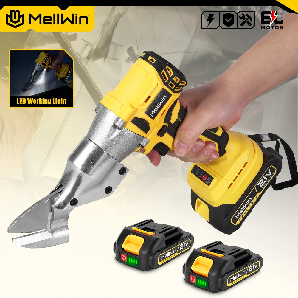 MELLWIN 1800W Brushless Electric Scissors Cordless Iron Sheet Shear Tool 360 Degree Pivoting Head For Makita 18V Battery Pin - Limetastore