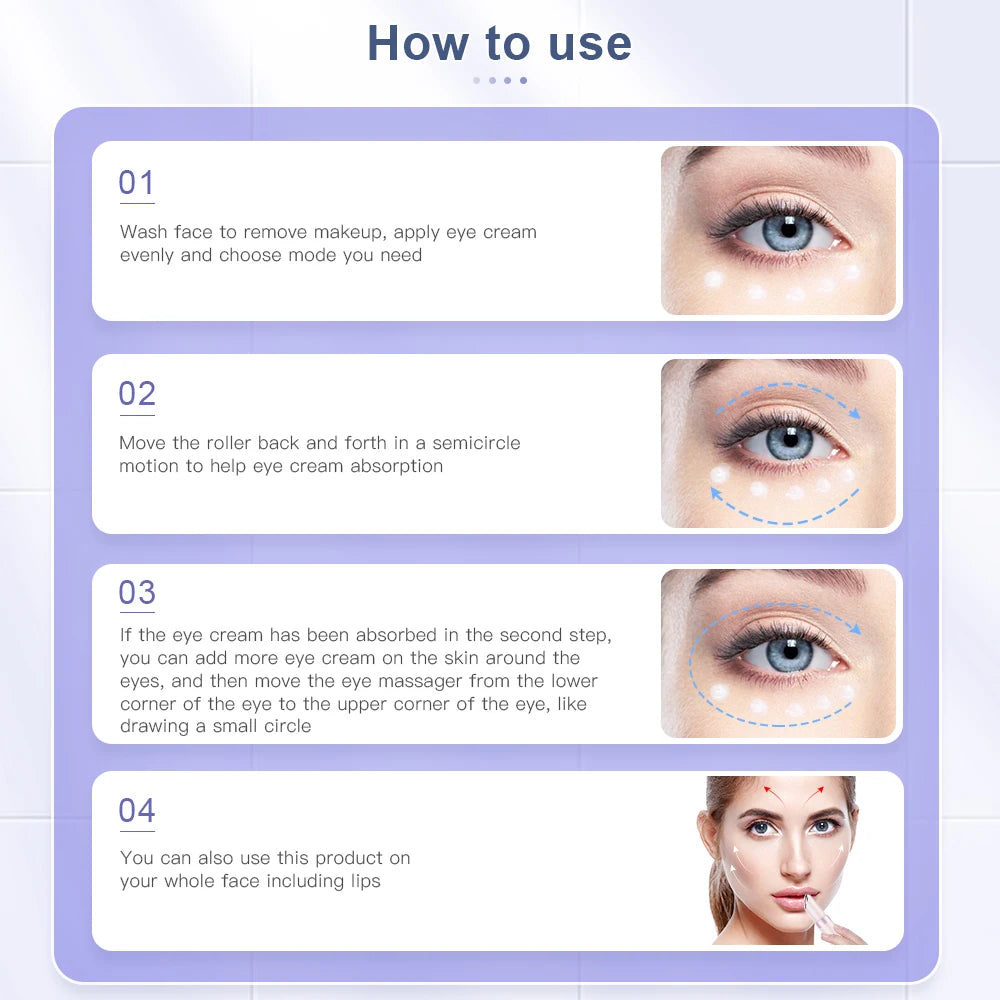 ANLAN Electric Eye Massager for Dark Circles and Eye Bags with Vibration and Heat Therapy - Limetastore