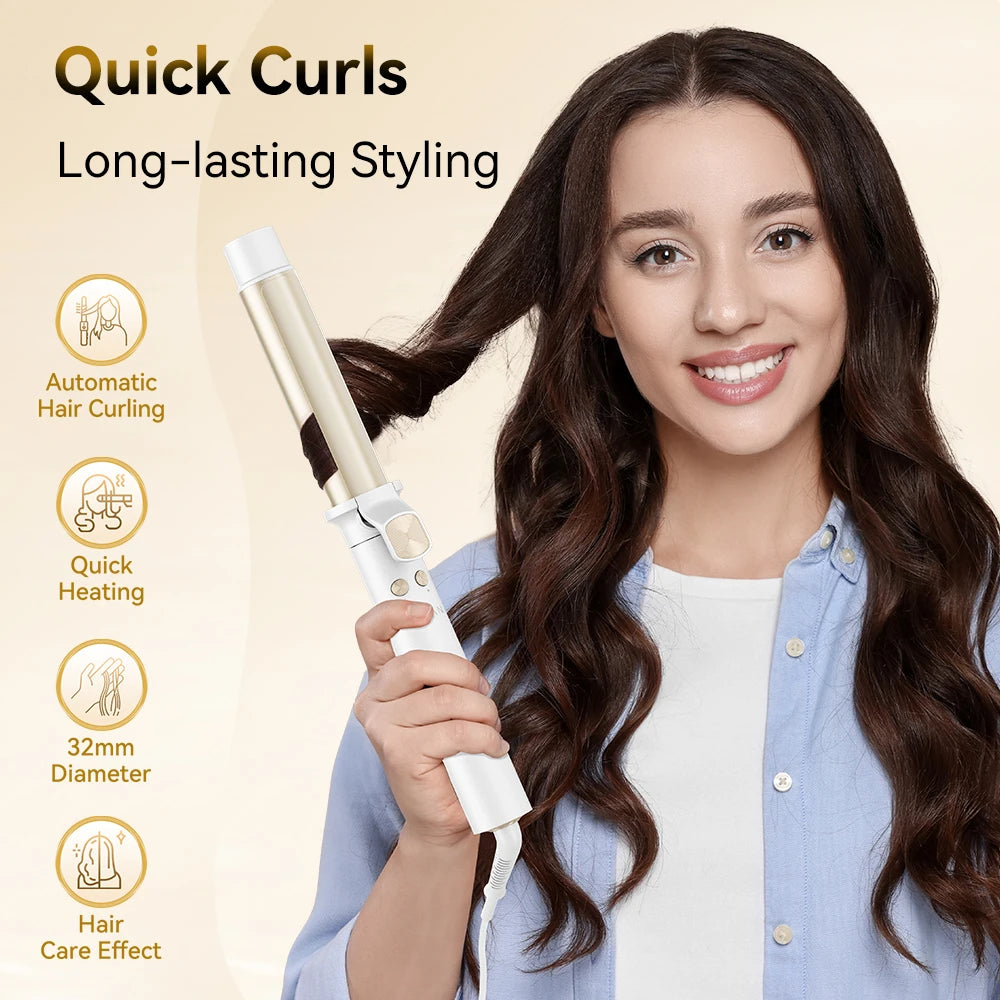 ANLAN Automatic Curling Iron | 30s Heat, Smart Temp, Ceramic Curls