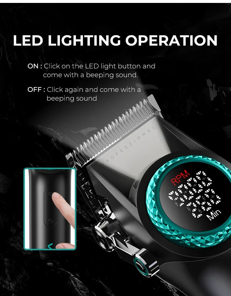 VGR Hair Clipper Cordless Hair Trimmer Professional Hair Cutting Machine Rechargeable Haircut 9000 RPM Clipper for Men V-001