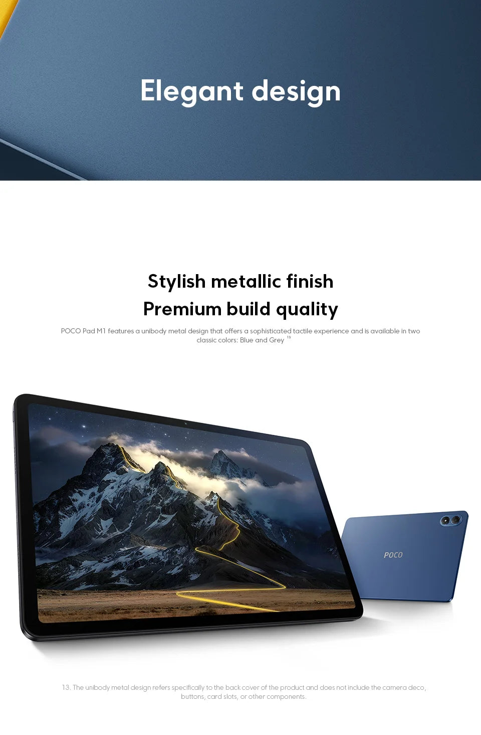 POCO Pad M1 Global Version Tablets Snapdragon® 7s Gen 4 12000mAh Battery 12.1’’ 2.5K display 8MP camera 33W charging - Limetastore