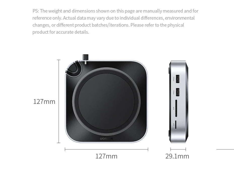 UGREEN USB‑C Docking Station for Mac Mini M4/M4 Pro with M.2 NVMe SSD Enclosure