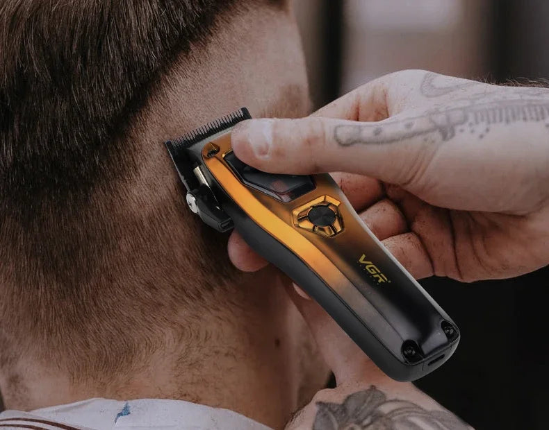 VGR Trimmer Cordless Hair Clipper Rechargeable Hair Cutting Machine Vector Motor Barber 11000 RPM Metal Trimmer for Men V-668
