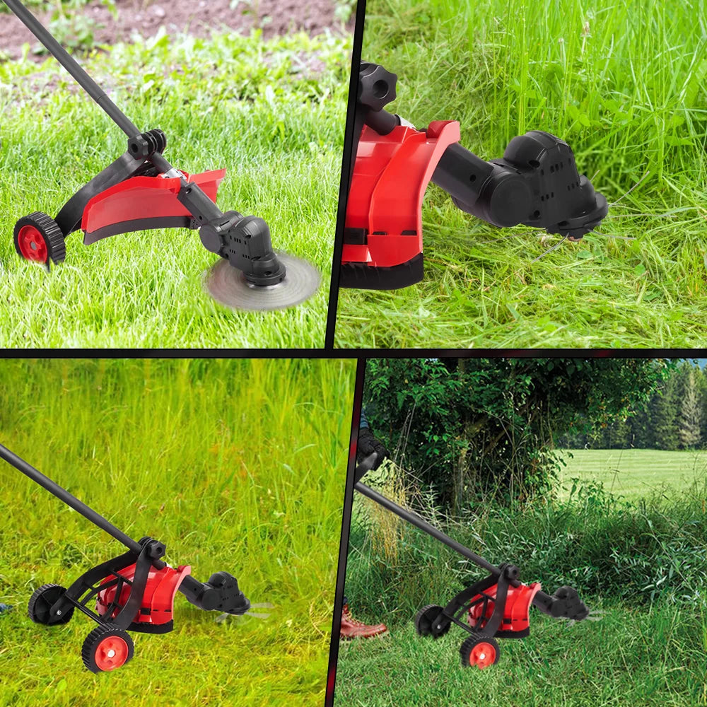 ONEVAN 10Inch Brushless Electric Lawn Mower 38000RPM Cordless 45° Grass Trimmer Garden Power Tool For Makita 18V Battery Pin