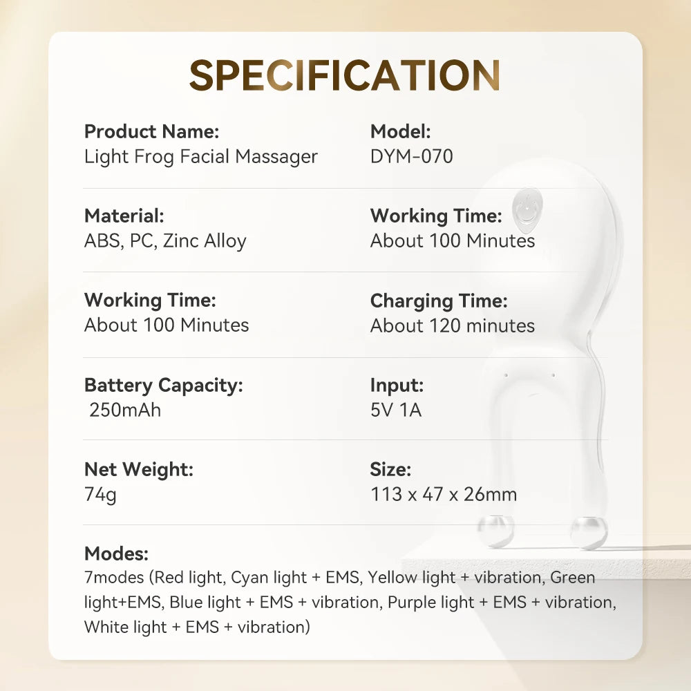 ANLAN Eye Massager with 7-Color LED Light Therapy for Facial Lifting, Puffiness Reduction, Anti-Aging, and Skin Tightening - Limetastore
