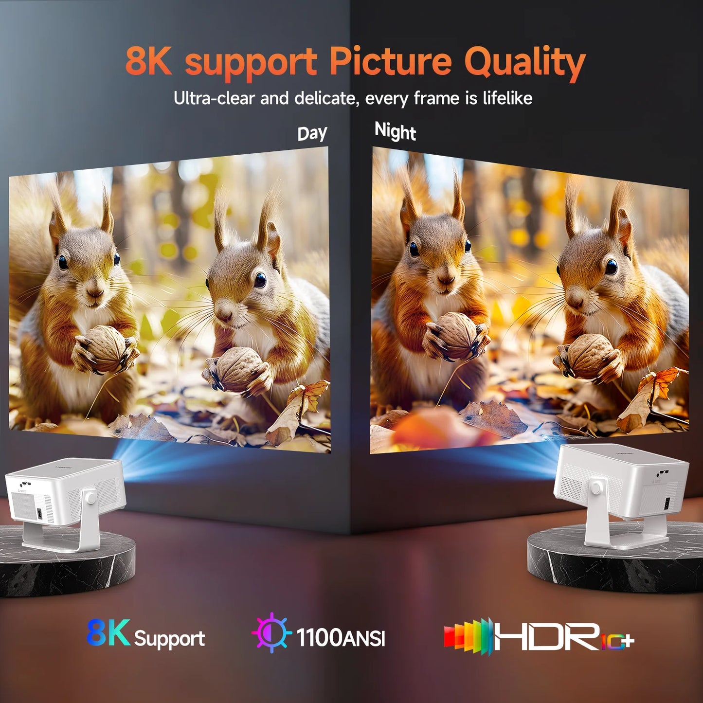 Magcubic HY450 MAX Smart Projector | 1100 ANSI 1080P | Android 14 & 8K Support