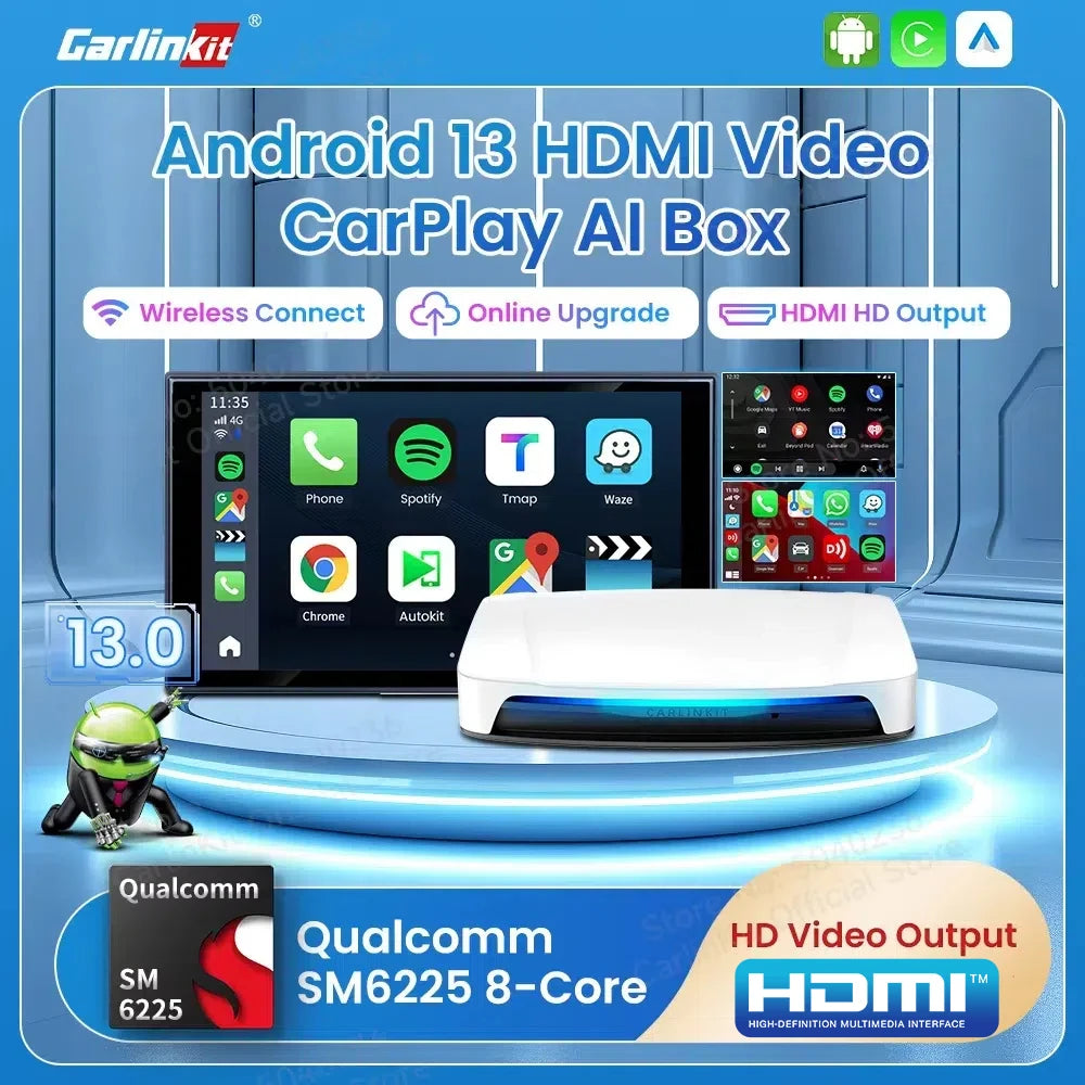 CarlinKit Android 13 UHD HDMI Wireless CarPlay AI Box