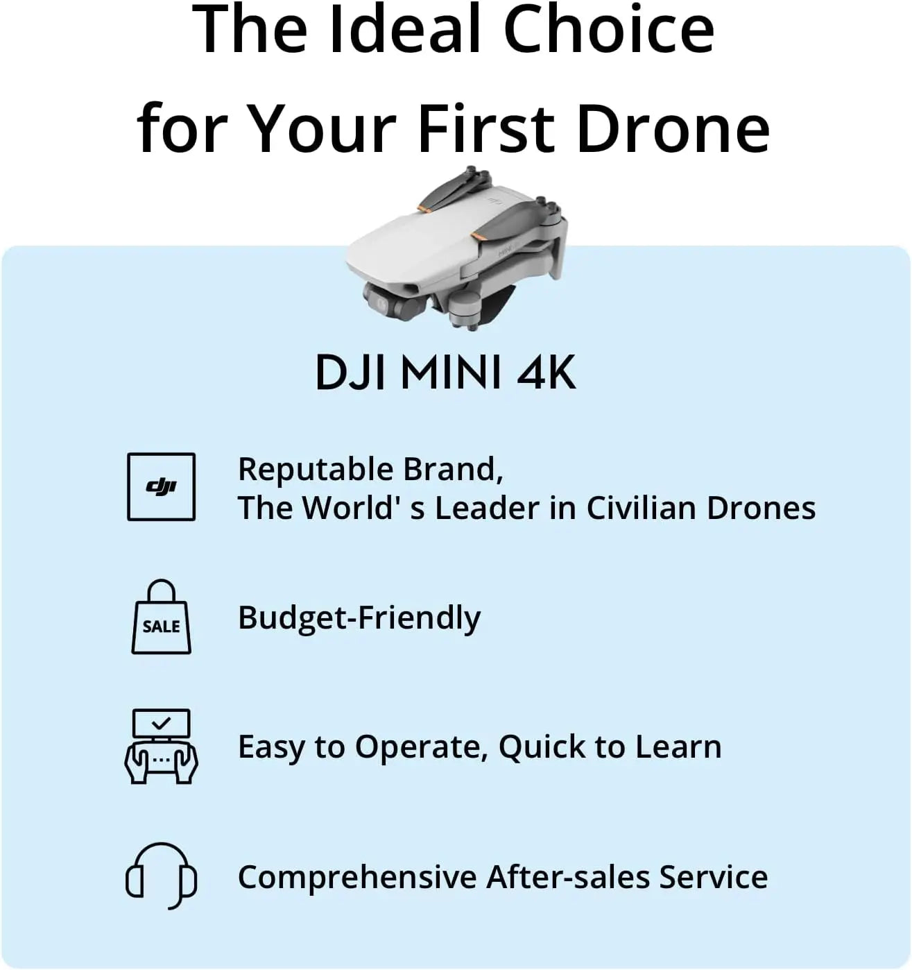 DJI Mini 4K Drone Standard Set – 4K/30FPS HDR Ultra‑Clear Camera Drone with FHD Video Transmission