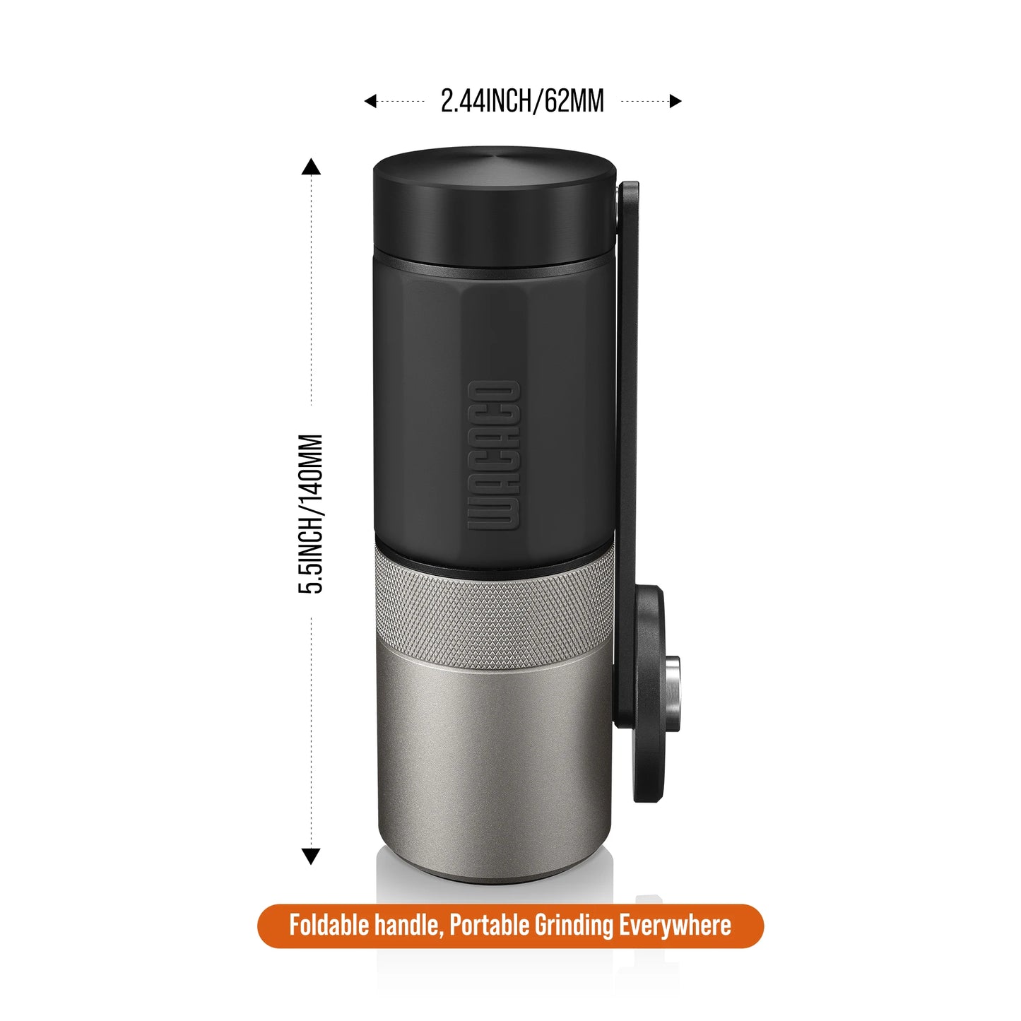 Wacaco Exagrind Portable Manual Coffee Grinder – Premium Stainless Steel Conical Burr Hand Grinder