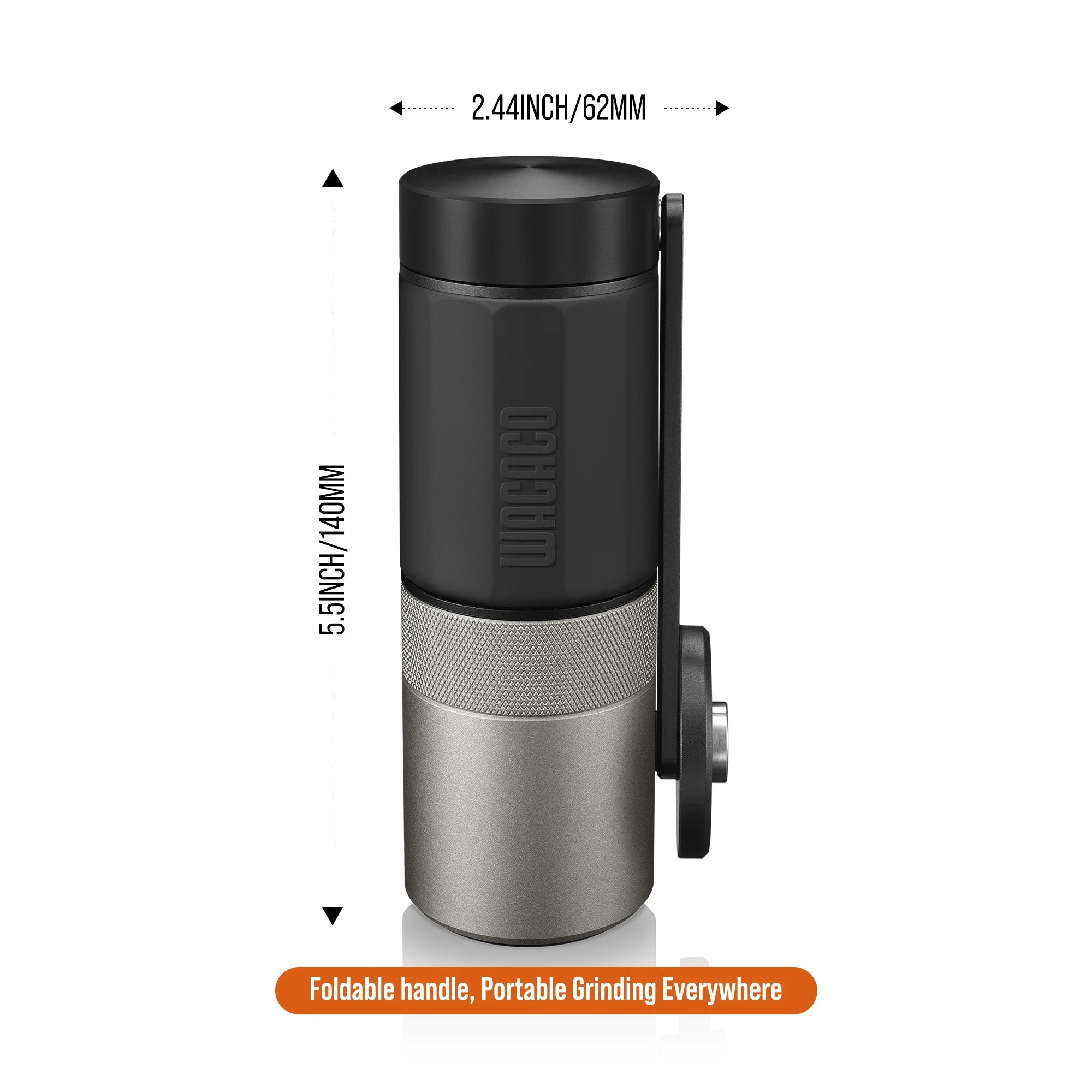 Wacaco Exagrind Portable Manual Coffee Grinder – Premium Stainless Steel Conical Burr Hand Grinder