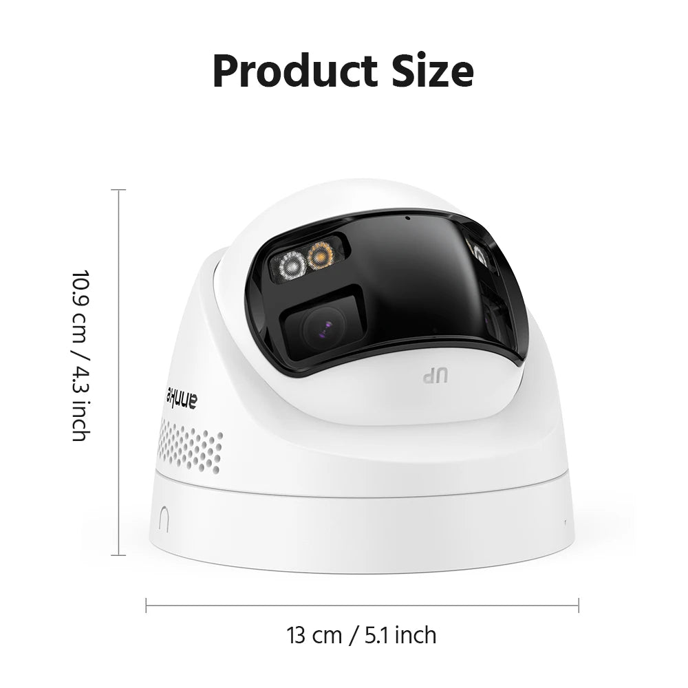 ANNKE 6MP 180° Panoramic Camera | Dual‑Lens, Color Night Vision, AI Detection