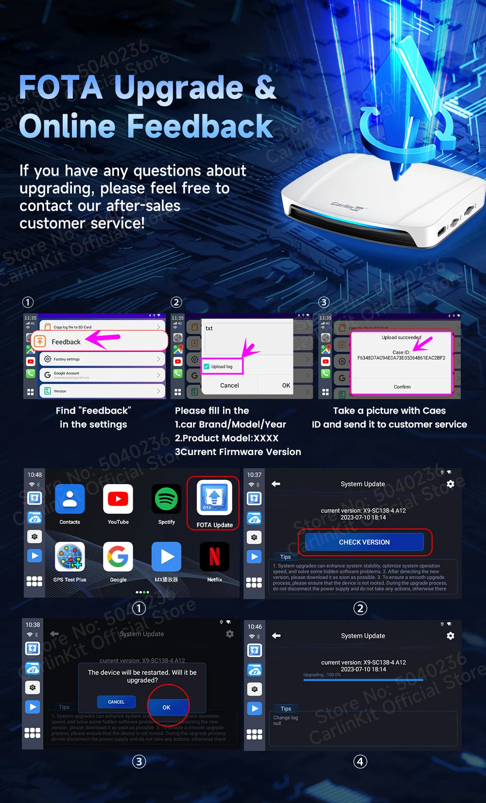CarlinKit Android 13 HDMI Wireless CarPlay AI Box
