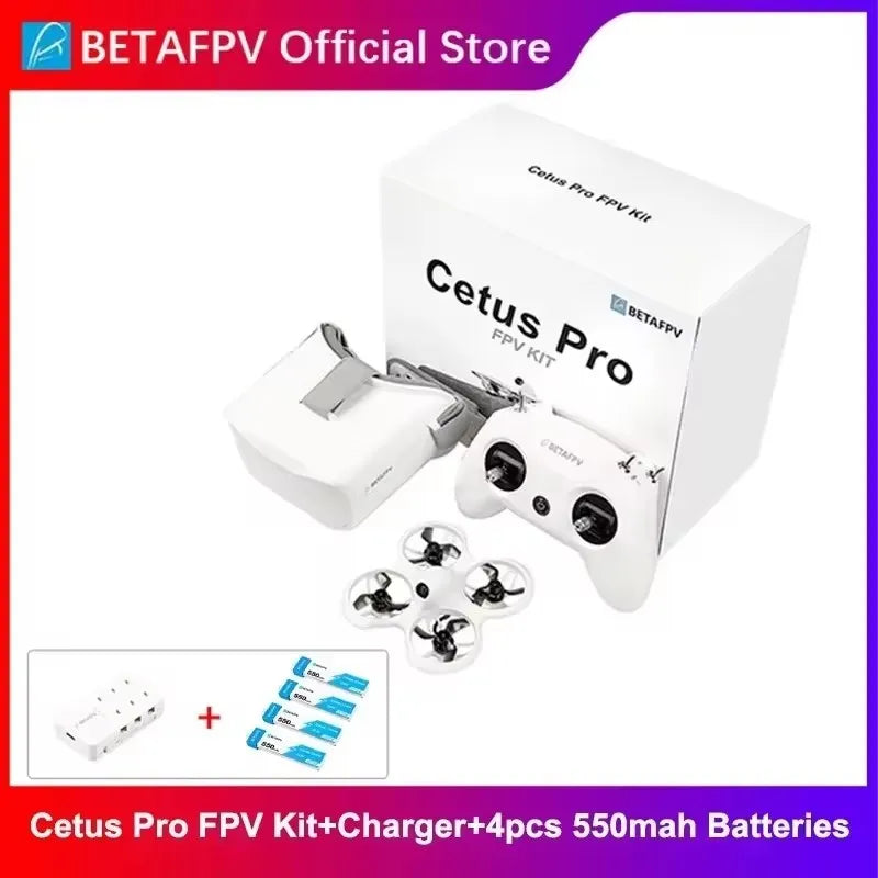 BETAFPV Cetus Pro FPV Kit /Cetus FPV Kit Indoor Racing Drone  Frsky D8 Lite Radio 2 SE Transmitter 5.8G 14DBI VR02 Goggles VTX