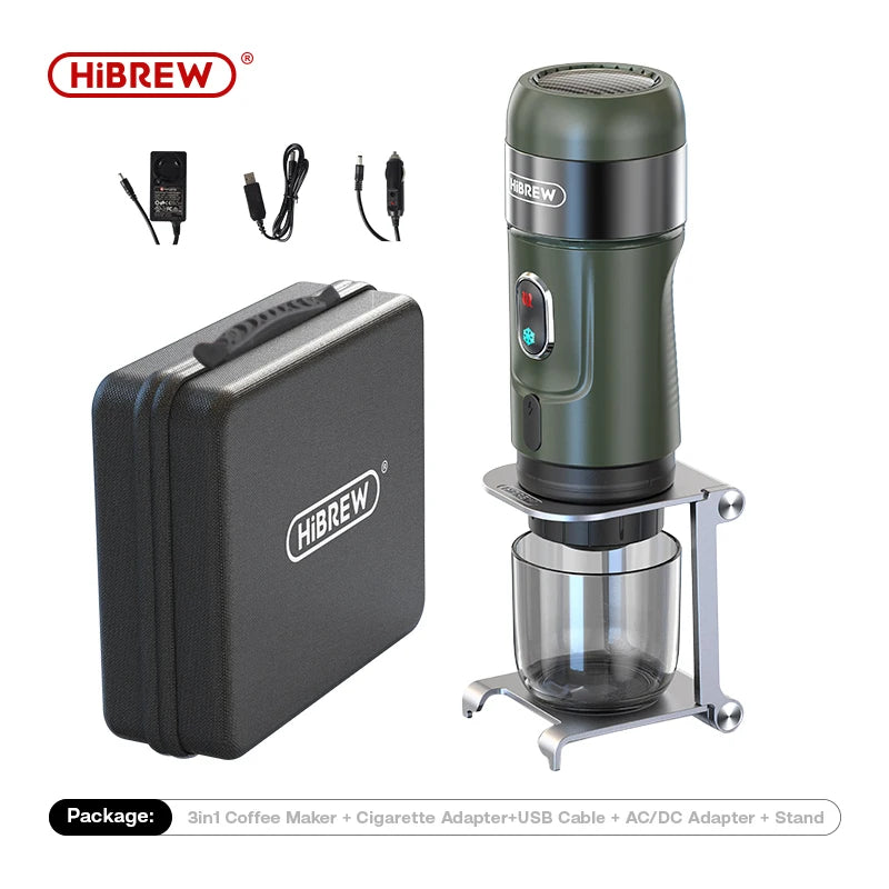 HiBREW brezžični prenosni aparat za espresso – električni potovalni kavni aparat s hitrim segrevanjem