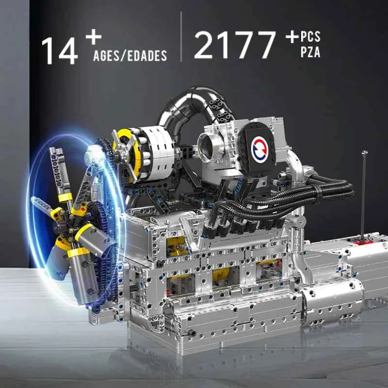 Mould King 10214 Motorized Rotary Piston Engine Building Set - Limetastore