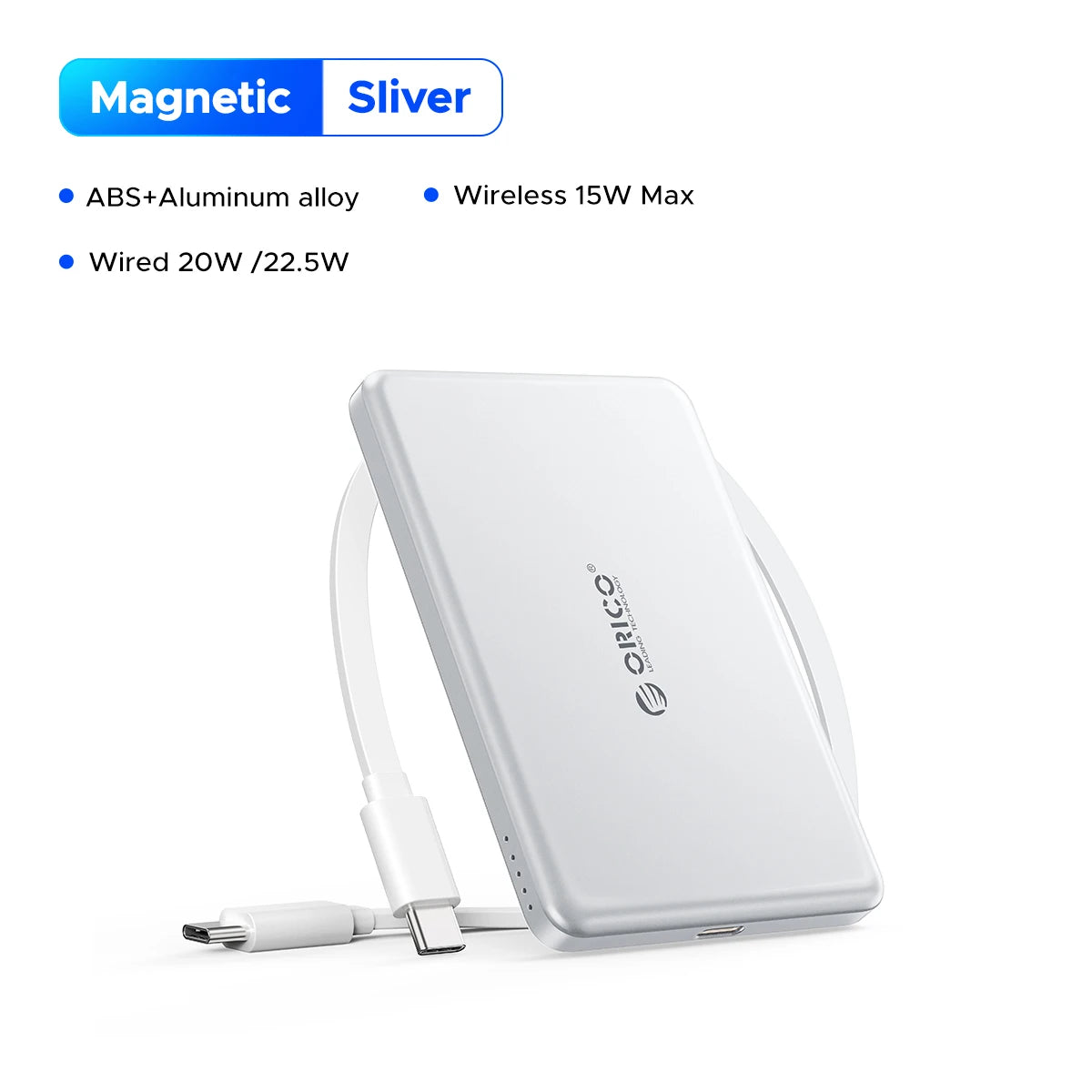 ORICO Kada magnetna prenosna baterija – 5000mAh / 10000mAh PD22.5W tanka brezžična prenosna