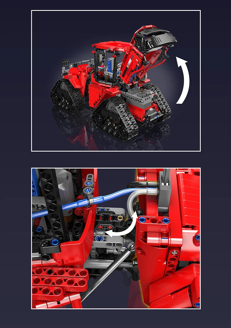 Mould King 18020 Pneumatic Crawler Tractor | RC MOC-35270 Technical Farm Truck Building Block Set - Limetastore