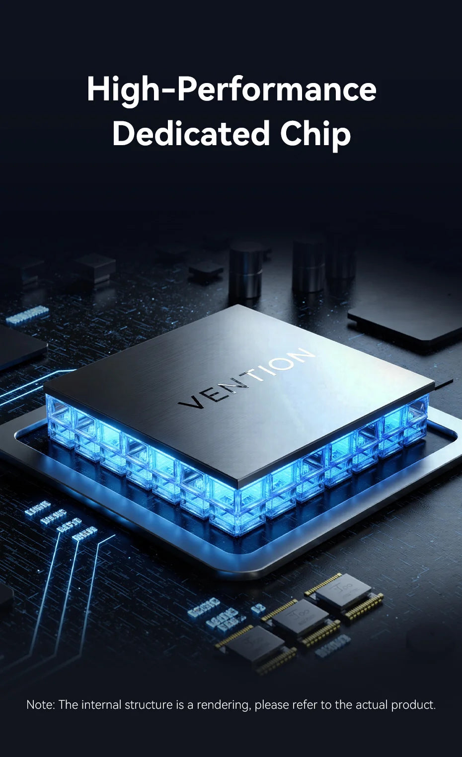 Vention USB‑C 8K/4K HDMI Hub | LED Display, USB‑A/C 3.0, 3.2 Gen1, Gigabit Ethernet Adapter