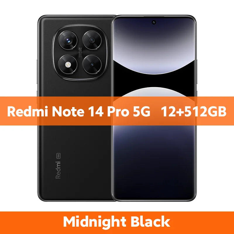 FR Warehouse Xiaomi Redmi Note 14 Pro 5G Smartphone Global Version  MediaTek 200MP Camera 5110mAh 45W Dimensity 7300-Ultra CPU - Limetastore