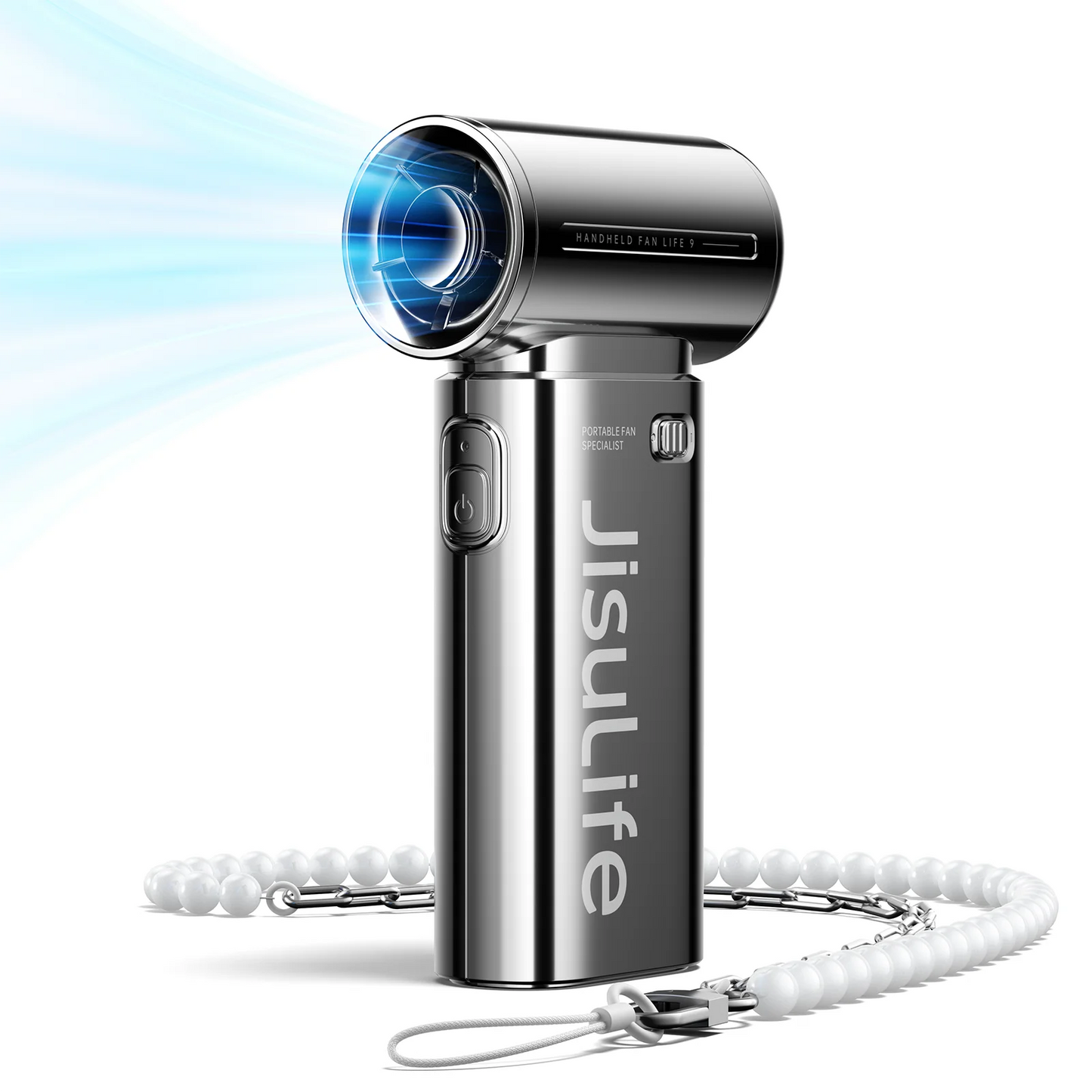 JISULIFE Life 9 Electroplate Plus Handheld Turbo Fan – 5000mAh High-Performance Battery