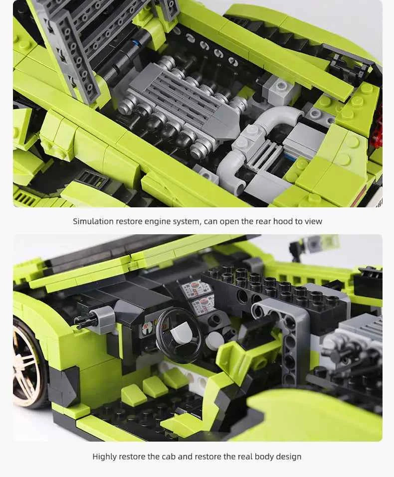 Mould King 10011 Technical Sian Sport Racing Car Building Blocks — DIY Assembly Gift - Limetastore